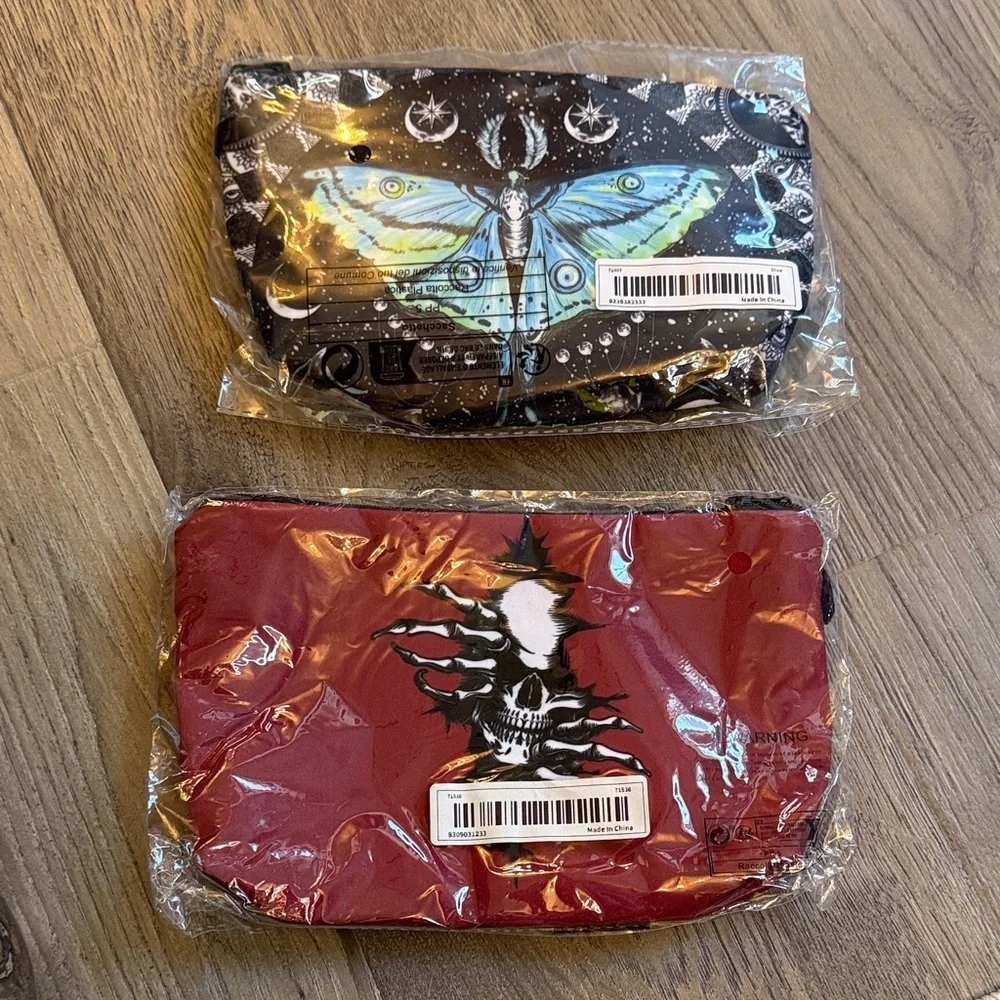 Set of 2 Graphic zipper pouch